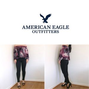 American Eagle Velvet Tie Dye Off Shoulder…
